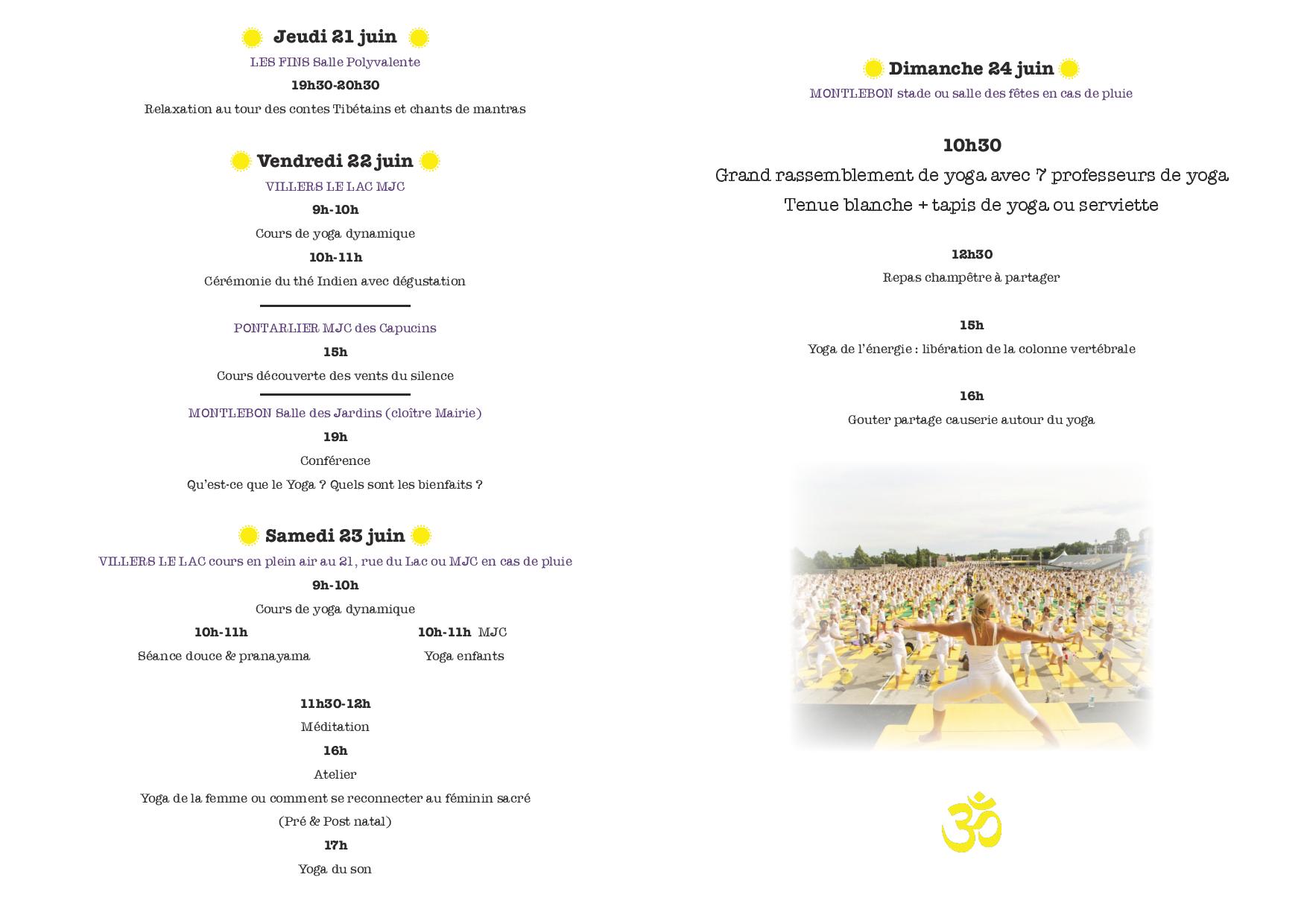 Programme du festival