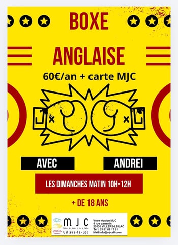 Affiche boxe anglaise